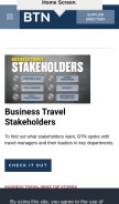 How businesstravelnews.com looks like on a mobile device such as an iPhone.