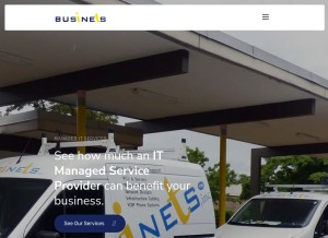 How businetsinc.com looks like on a tablet such as an iPad.