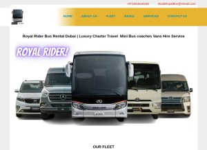 How busrentalindubai.com looks like on a tablet such as an iPad.