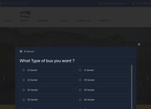 How busrentalsharjah.ae looks like on a tablet such as an iPad.
