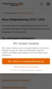 How bussgeldkatalog.org looks like on a mobile device such as an iPhone.