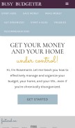 How busybudgeter.com looks like on a mobile device such as an iPhone.