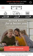 How butcherbox.com looks like on a mobile device such as an iPhone.
