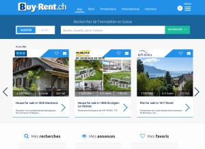 How buy-rent.ch looks like on a tablet such as an iPad.
