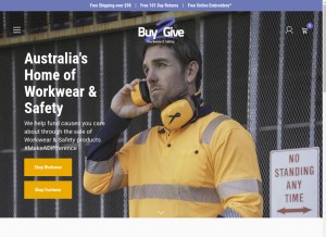 How buy2giveonline.com looks like on a tablet such as an iPad.