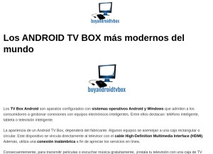 How buyandroidtvbox.top looks like on a tablet such as an iPad.