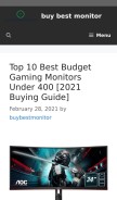 How buybestmonitor.com looks like on a mobile device such as an iPhone.