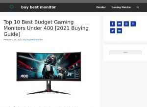 How buybestmonitor.com looks like on a tablet such as an iPad.