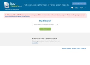 How buycrash.com looks like on a tablet such as an iPad.