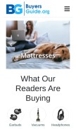 How buyersguide.org looks like on a mobile device such as an iPhone.