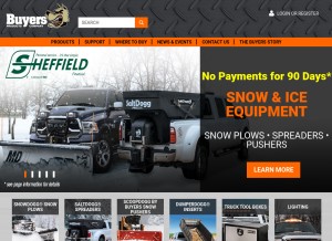 How buyersproducts.com looks like on a tablet such as an iPad.