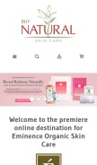 How buynaturalskincare.com looks like on a mobile device such as an iPhone.