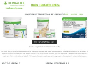 How buyonlineherbal.com looks like on a tablet such as an iPad.