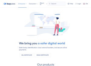How buypass.com looks like on a tablet such as an iPad.