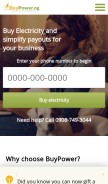 How buypower.ng looks like on a mobile device such as an iPhone.