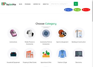 How buysalesprice.com looks like on a tablet such as an iPad.