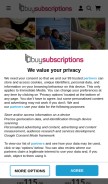How buysubscriptions.com looks like on a mobile device such as an iPhone.