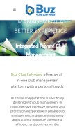 How buzsoftware.com looks like on a mobile device such as an iPhone.