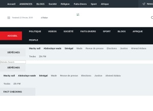 How buzzsenegal.com looks like on a tablet such as an iPad.