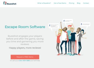 How buzzshot.co looks like on a tablet such as an iPad.