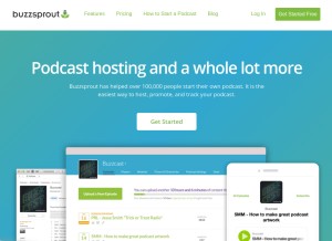 How buzzsprout.com looks like on a tablet such as an iPad.