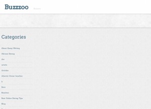 How buzzzoo.net looks like on a tablet such as an iPad.
