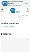 How bva-auctions.com looks like on a mobile device such as an iPhone.