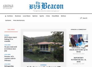 How bvibeacon.com looks like on a tablet such as an iPad.