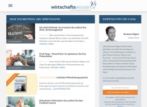 How bwr-media.de looks like on a tablet such as an iPad.