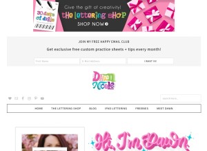 How bydawnnicole.com looks like on a tablet such as an iPad.