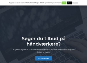How bygga.dk looks like on a tablet such as an iPad.