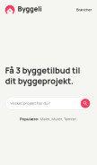 How byggeli.dk looks like on a mobile device such as an iPhone.