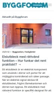 How byggforum.net looks like on a mobile device such as an iPhone.