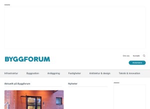 How byggforum.net looks like on a tablet such as an iPad.