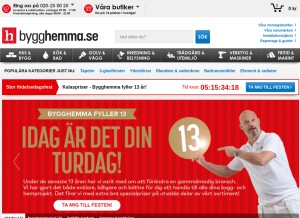 How bygghemma.se looks like on a tablet such as an iPad.