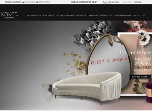 How bykoket.com looks like on a tablet such as an iPad.