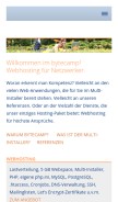 How bytecamp.net looks like on a mobile device such as an iPhone.