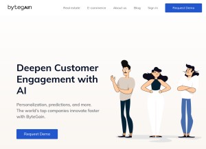 How bytegain.com looks like on a tablet such as an iPad.