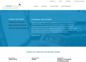 How bytesizedsolutions.com looks like on a tablet such as an iPad.