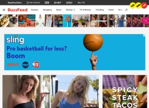 How bzfd.it looks like on a tablet such as an iPad.