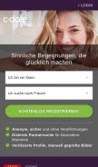 How c-date.de looks like on a mobile device such as an iPhone.