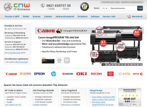 How c-nw.de looks like on a tablet such as an iPad.