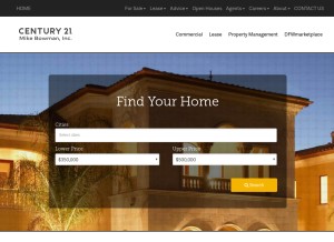 How c21bowman.com looks like on a tablet such as an iPad.