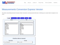 Desktop screenshot for measurementsconversion.com