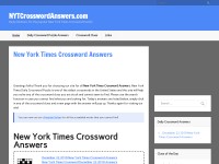 Desktop screenshot for nytcrosswordanswers.com