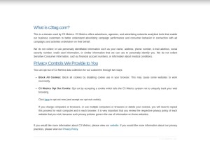 How c3tag.com looks like on a tablet such as an iPad.