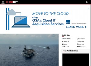 How c4isrnet.com looks like on a tablet such as an iPad.