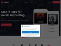 Desktop screenshot for linkfire.com