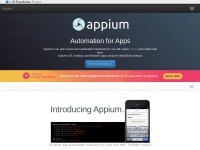 Desktop screenshot for appium.io