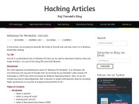 Desktop screenshot for hackingarticles.in